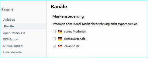 Abb. 3.: Konfiguration der “Markensteuerung”